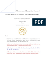 Lecture8 AES - The Advanced Encryption Standard