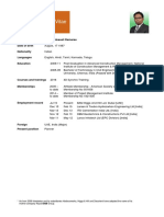 Curriculum Vitae: Name Arun Tankasali Ramarao Date of Birth Nationality Languages Education