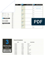 Wednesday: JUNE 3, 2015 Week at A Glance Notes / To Do List