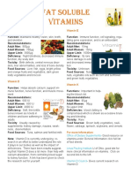 Fat Soluble Vitamins