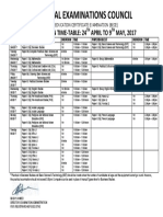 2017 BECE Timetable