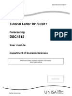 Tutorial Letter 101/0/2017: Forecasting