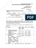 Allottment of BE Budget 2014-15