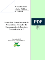 Manual Procedimentos Financeiro Exercicio 2015