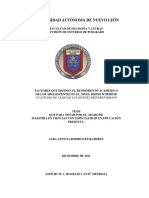 Factores Que Definen El Rendimiento Académico de Los Adolescentes en El Nivel Medio Superior