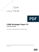 Tutor Notes: CIMA Strategic Paper F3