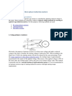 Starting Methods of Three Phase Induction Motors