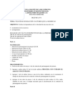 Práctica N 6 Velocidad de Reacción I