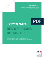 L'open Data Des Décisions de Justice