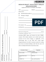 Bank Seal: Demand Draft / Manager'S Cheque