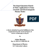 Recently Developed Quantum Kinetic Models and Their Applications To Some Linear Electrostatic and Electromagnetic Plasma Modes