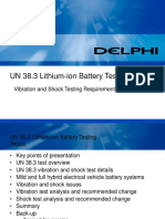 UN 38.3 Lithium-Ion Battery Testing: Vibration and Shock Testing Requirements