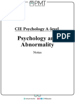 Psychology and Abnormality Notes - CIE Psychology A-Level