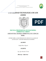 Informe Sobre La Caracterizacion de Cuencas de La Laguna de Soctaccocha - Kishuara-Andahuaylas-Apurimac