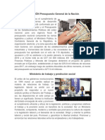 DEFINICIÓN Presupuesto General de La Nación Ministerio de Trabajo y Prediccion Social, Constitucion de La Republica y Su Historia