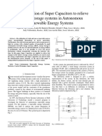 The Application of Super Capacitors To Relieve Battery-Storage Systems in Autonomous Renewable Energy Systems