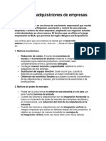 Fusiones y Adquisiciones de Empresas