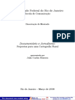 (Julio Carlos Bezerra) Documentário e Jornalismo - Propostas para Uma Cartografia Plural