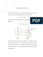 Domain Dan Range Fungsi