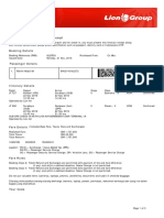 Lion Air Eticket Itinerary / Receipt