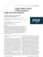 Operation of Single-Walled Carbon Nanotube As A Radio-Frequency Single-Electron Transistor