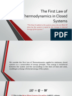 The First Law of Thermodynamics in Closed Systems Edited