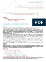 Correction TD - Comparaison de Variables Monétaires