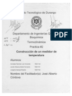 Reporte Practica #2 Construccion de Un Medidor de Temperatura