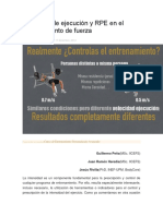 Velocidad de Ejecución y RPE en El Entrenamiento de Fuerza