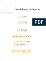 Gerak 1 Dimensi Dengan Percepatan Konstan