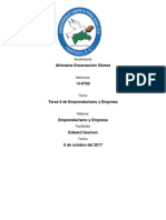 TAREA 6 de Emprendurismo y Empresa