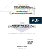 Funcionamiento de La Estructura Sanitaria Del País (Venezuela)