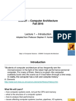 CS6461 - Computer Architecture Fall 2016: - Introduction