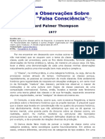 Thompson, E. P. - Algumas Observações Sobre Classe e Falsa Consciência