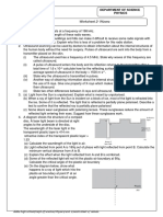 Worksheet 2 Waves