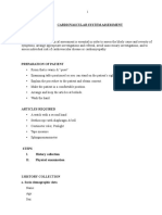 Cardiac Assessment Format