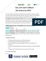 Indian Art and Culture GK Notes in PDF