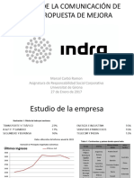 Estudio de La Comunicación de RSC y Propuesta INDRA