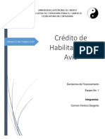 Credito de Habilitacion o Avio Equipo 1