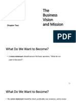 The Business Vision and Mission: Chapter Two