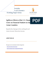 Spillover Effects of The U.S. Financial Crisis On Financial Markets in Emerging Asian Countries