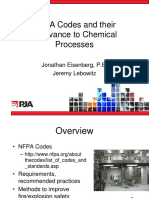 NFPA Codes and Their Relevance To Chemical Processes: Jonathan Eisenberg, P.E. Jeremy Lebowitz