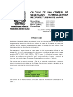 Trabajo Cálculos Termicos de Una Central Termoelectrica