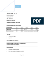 Jetset Level Four Writing Test Set Version Practice Paper Time Allowed 60 Minutes