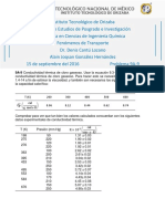 Problema 9A-9 Fenómenos de Transporte Bird