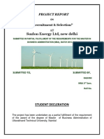 Recruitment & Selection On Suzlon Energy LTD