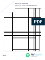 Create A Composition Using RED, BLUE, and YELLOW Like Piet Mondrian