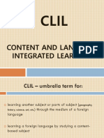 Content and Language Integrated Learning