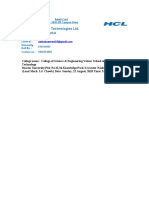 HCL Technologies LTD.: Admit Card CBT - 2010 Off Campus Drive