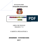 Programcion Anual 2° Ingle